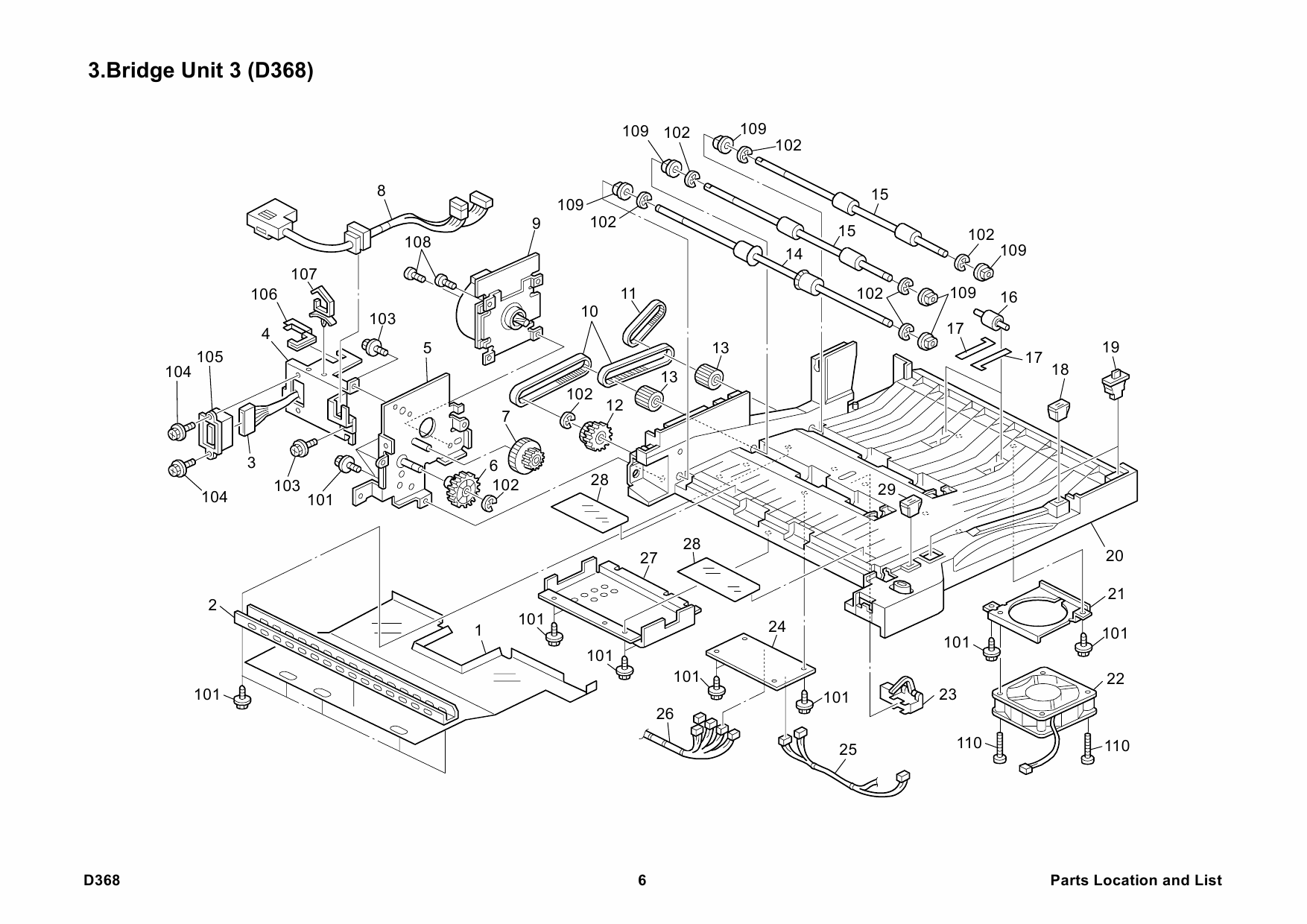 RICOH Options D368 BRIDGE-UNIT-BU3020 Parts Catalog PDF download-3